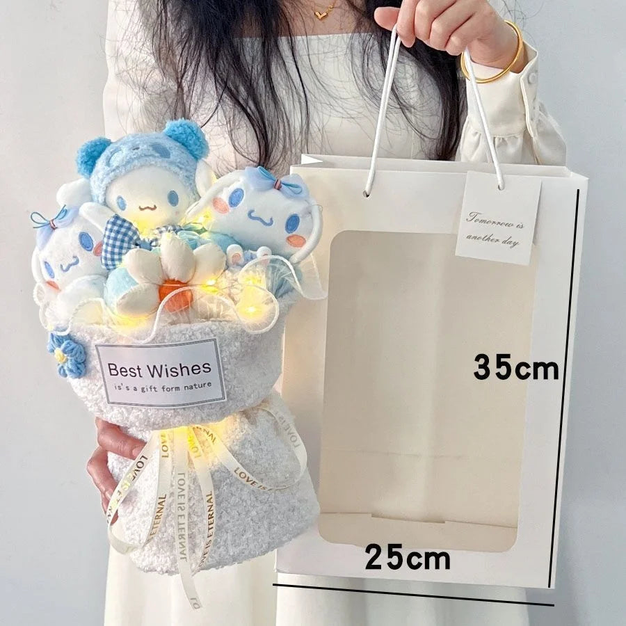 Sanrio Plush Flower Bouquet | Cute Cartoon Plush Dolls • Everlasting Plush Flowers