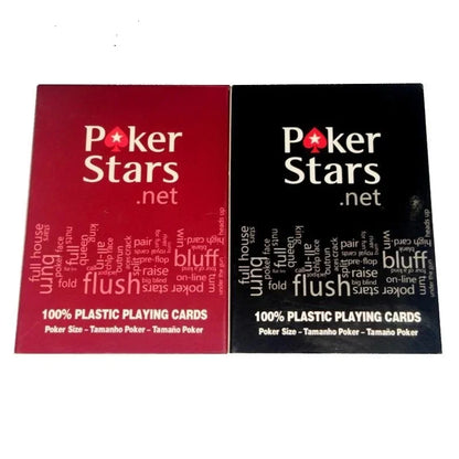 Red/Black Texas Holdem Plastic Playing Card m
