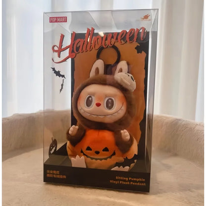 Labubu Happy Halloween Party Series-Sitting Pumpkin Vinyl Plush Pendant