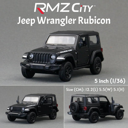 RMZ City 1/36 scale model of a Jeep Wrangler Rubicon Toy Car