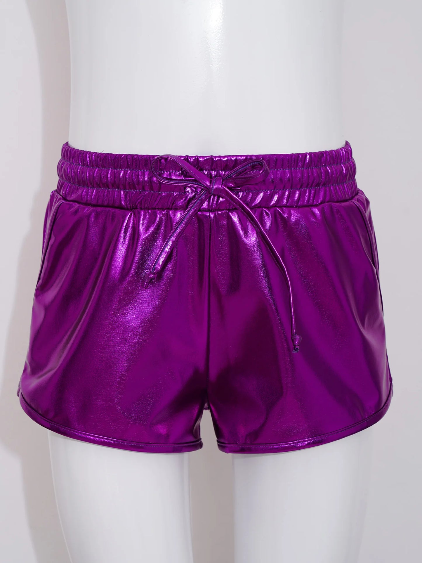 Girls Metallic Drawstring Shorts (Age 3-12 YRS)