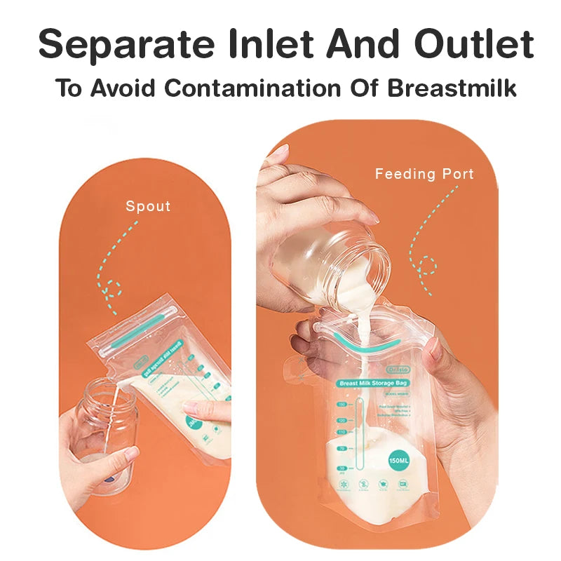 Dr.isla 100Pcs 150ML Breast Milk Storage Bag