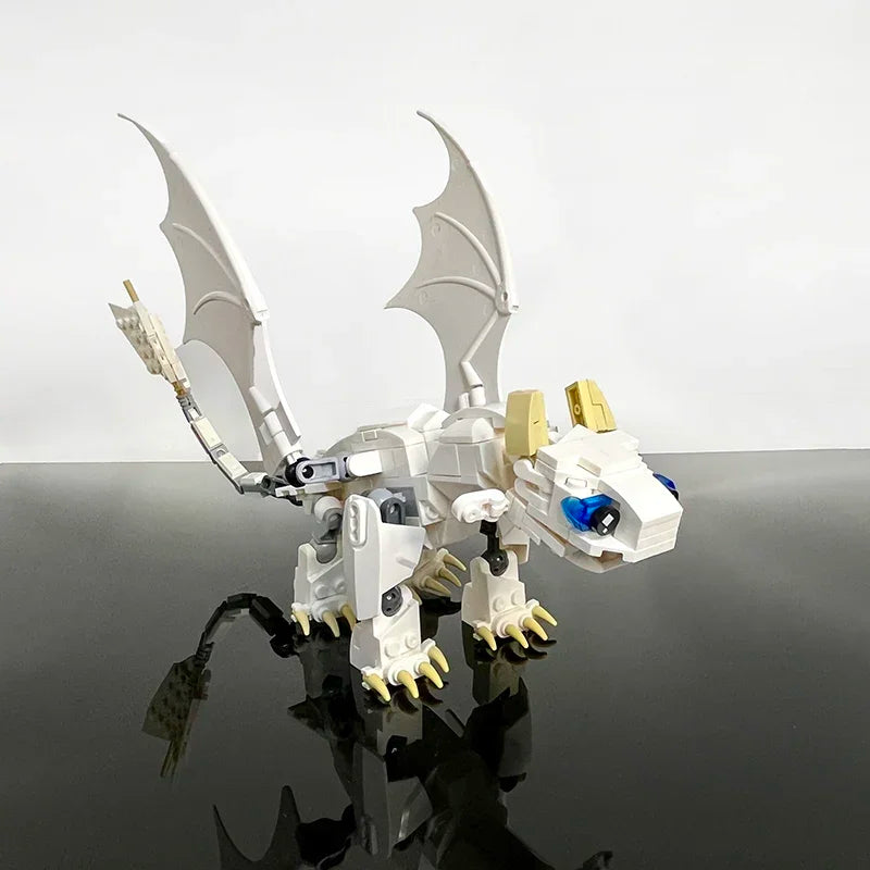 Toothless‑Style Dragon MOC Building Set | LEGO‑Compatible Construction Bricks for Kids & Collectors