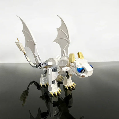 Toothless‑Style Dragon MOC Building Set | LEGO‑Compatible Construction Bricks for Kids & Collectors