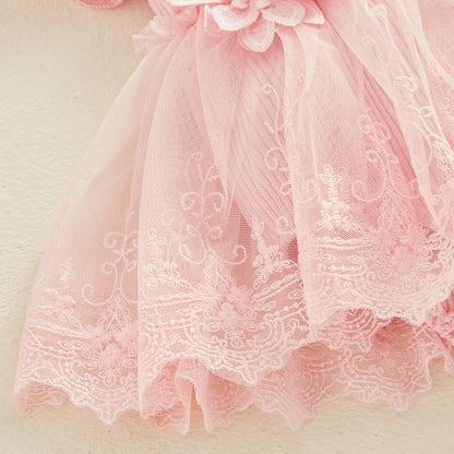 Baby Girls Floral Romper Dress (Age 3M-18M)