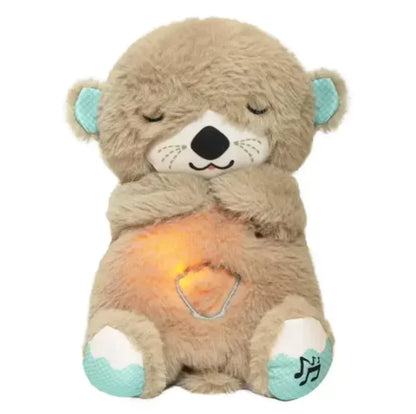 Baby Plush Breathing Bear Soothing Sleep Playmate Otter Toy Green