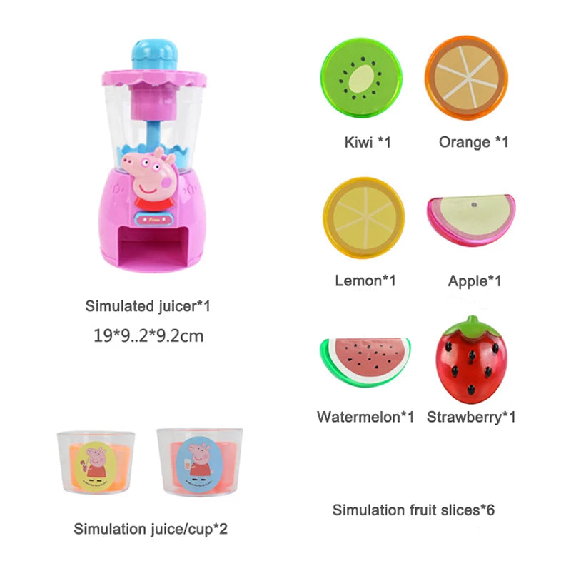 Peppa Pig – Simulated Juicer Pretend Play Blender Toy with Fruit Pieces | Kids Roleplay Kitchen Set
