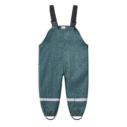 Toddler Rain Adjustable Printed Waterproof Trousers Overalls (Age 18M-6YRS)
