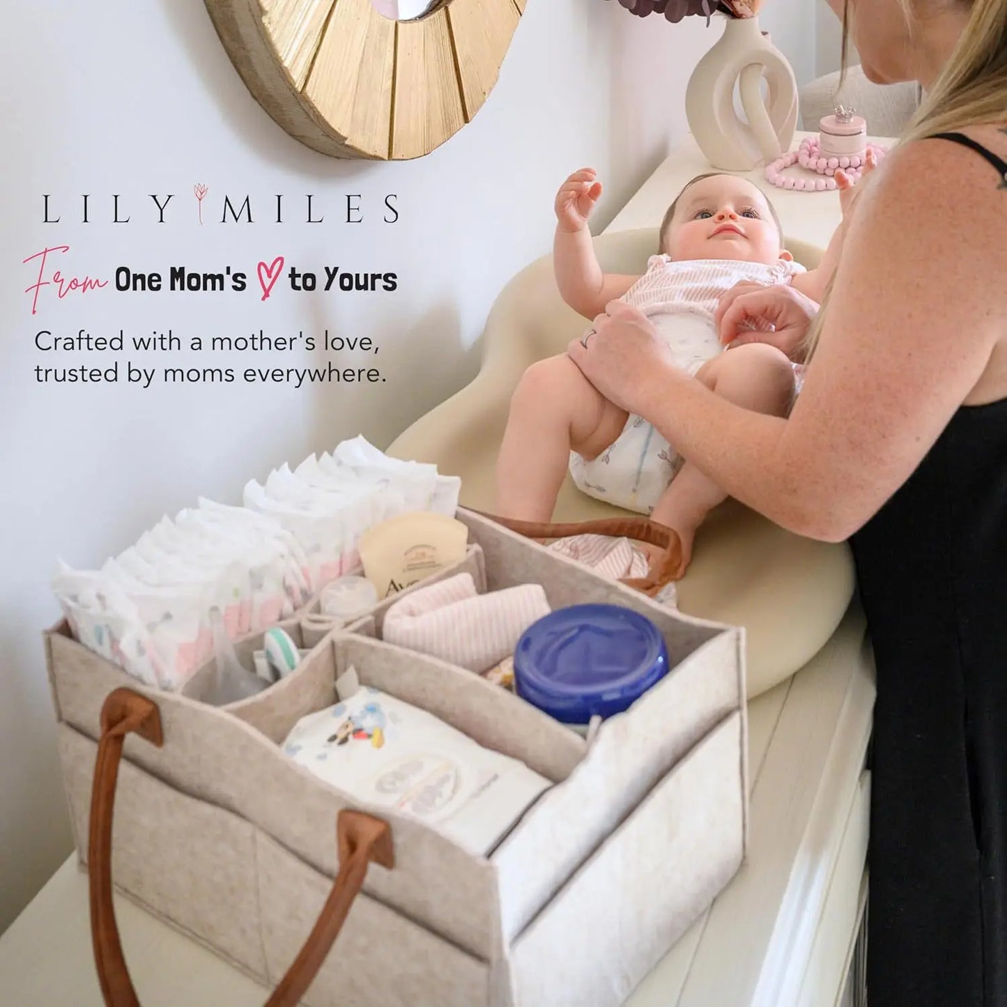 Baby Nursery Diaper Organiser Basket