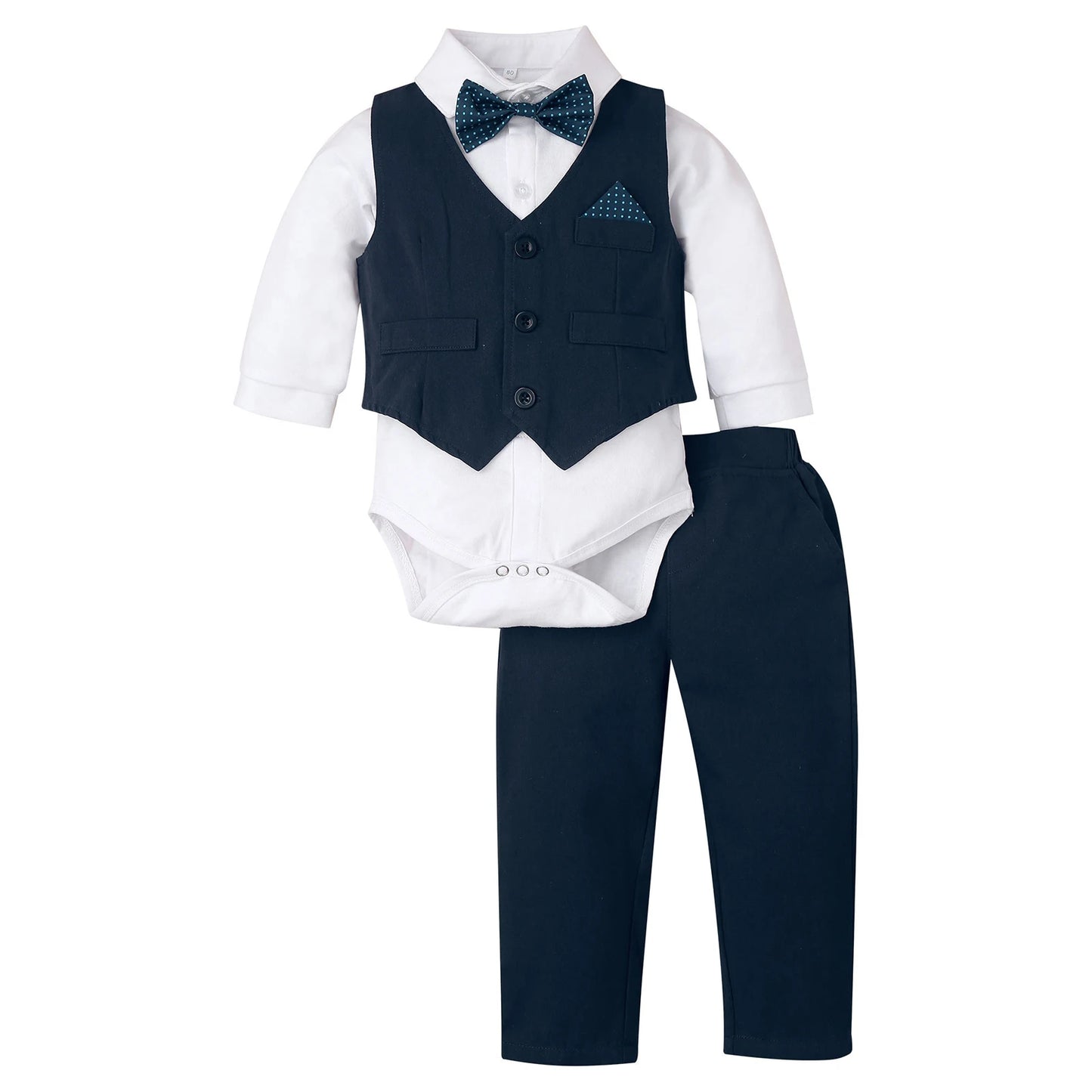 Baby Boys Formal Suit Set (Age Newborn-24M) Navy Blue