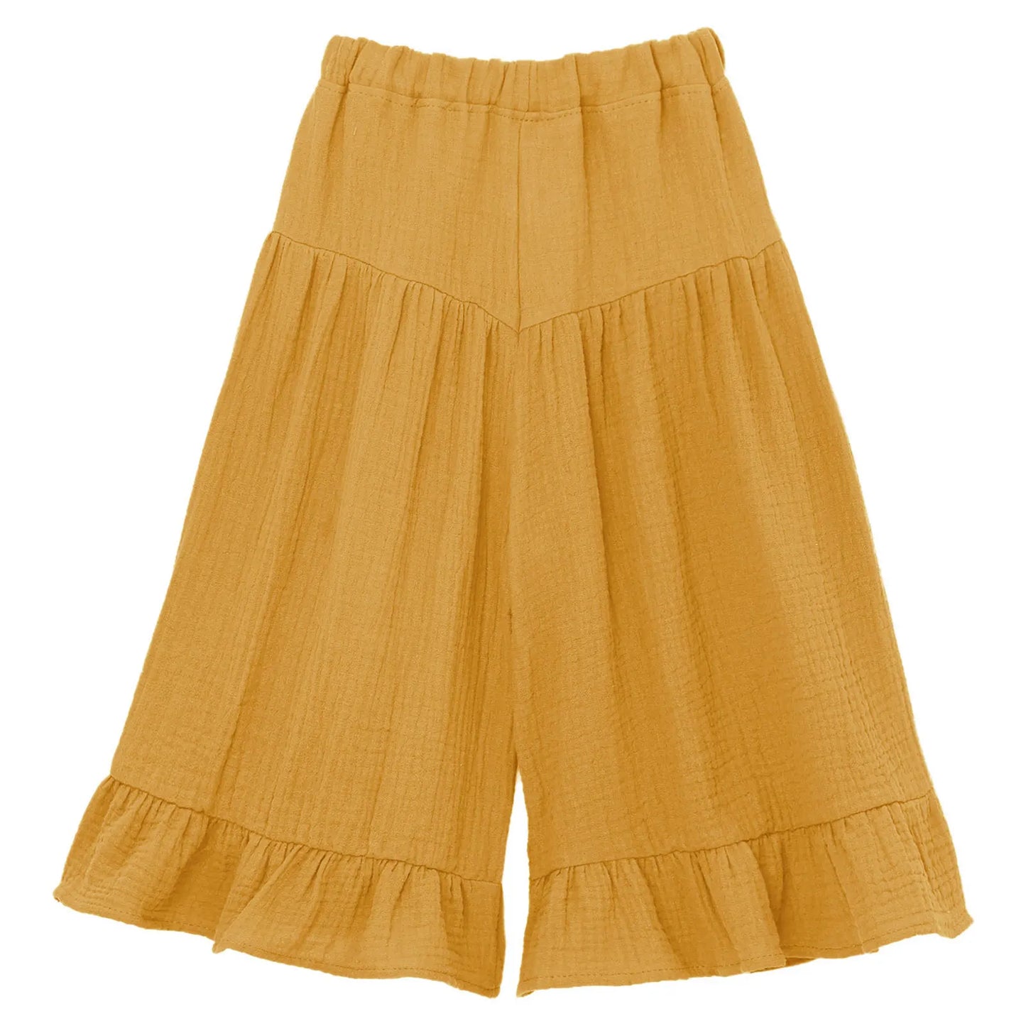 Girls Wide Leg Ruffled Trousers (Age 6M-8YRS)