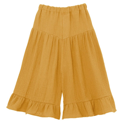 Girls Wide Leg Ruffled Trousers (Age 6M-8YRS)