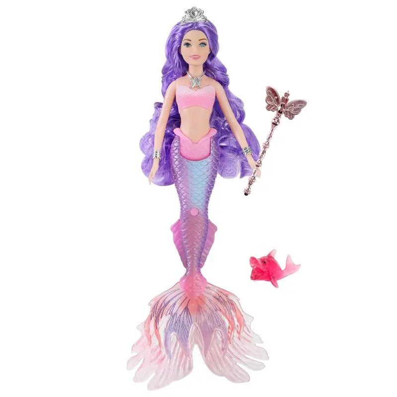 Mermaid Dolls – Music & Lighting Kids Toys | Colorful Hair (Pink, Blue, Red, Purple) | DIY Accessories Purple
