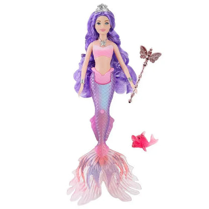 Mermaid Dolls – Music & Lighting Kids Toys | Colorful Hair (Pink, Blue, Red, Purple) | DIY Accessories Purple