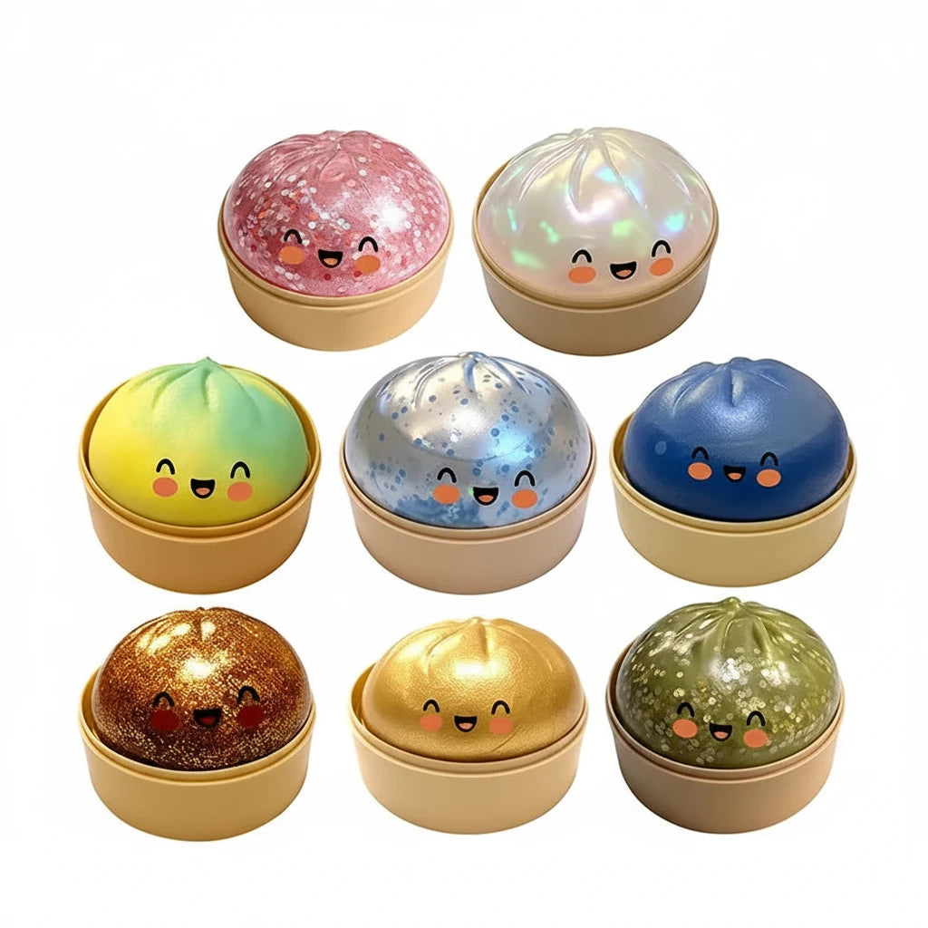 Squishy Dumpling Fidget Toy – Soft Slow‑Rebound Sensory Stress Ball Random 1