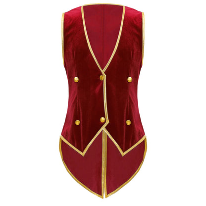 Boys Medieval Renaissance Tailcoat Vest Costume (Age 6-16YRS)