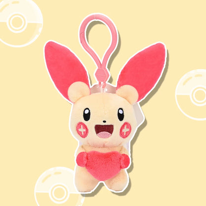 Cute Pokémon Plush Keychains Backpack Charms 9cm Plusle