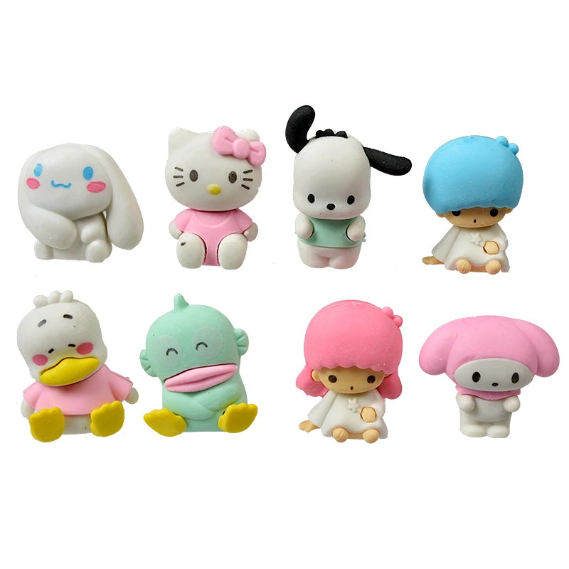 Blind Box Figures - Labubu & Pokémon Erasers- 32 Pack