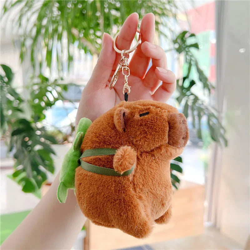 Plush Capybara Stuffed Keychain Toy - 12-15cm