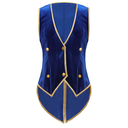 Boys Medieval Renaissance Tailcoat Vest Costume (Age 6-16YRS)