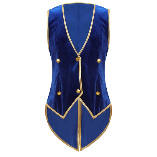 Boys Medieval Renaissance Tailcoat Vest Costume (Age 6-16YRS)