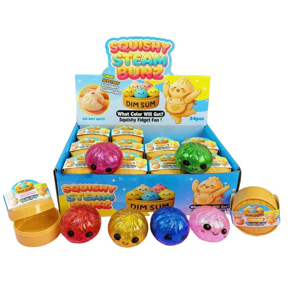 Ultra Rare Gold Glitter Dumpling Squishy – Slow‑Rise Sensory Stress Toy