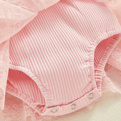 Baby Girls Floral Romper Dress (Age 3M-18M)