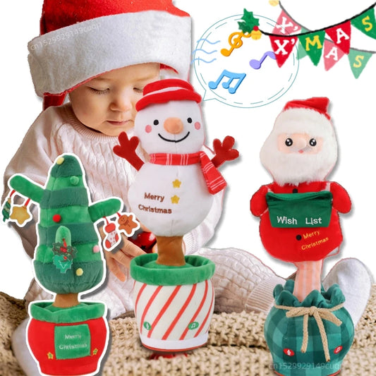 Dancing Christmas Music Talking Tree Santa Snowman Robot Yoy