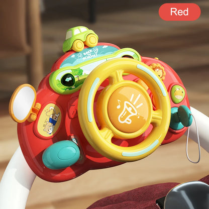 Babyno Baba Electric Simulate Driving Car Copilot Steering Wheel Toy Red