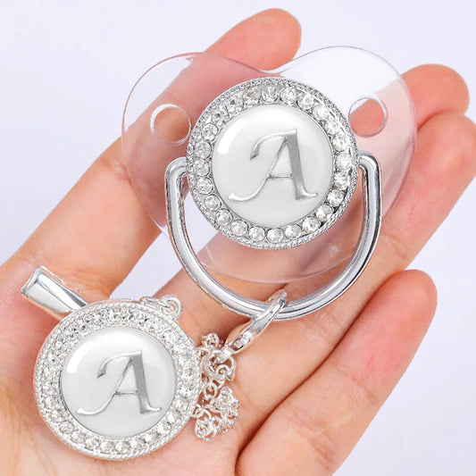 Baby Silver Personalised Luxury Bling Pacifier Dummy