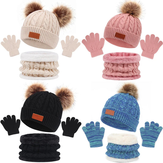 Baby/Toddler Hat Scarf & Gloves Set (Age 12M-5YRS)