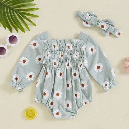 Baby Girls Daisy Romper (Age Newborn - 18M)