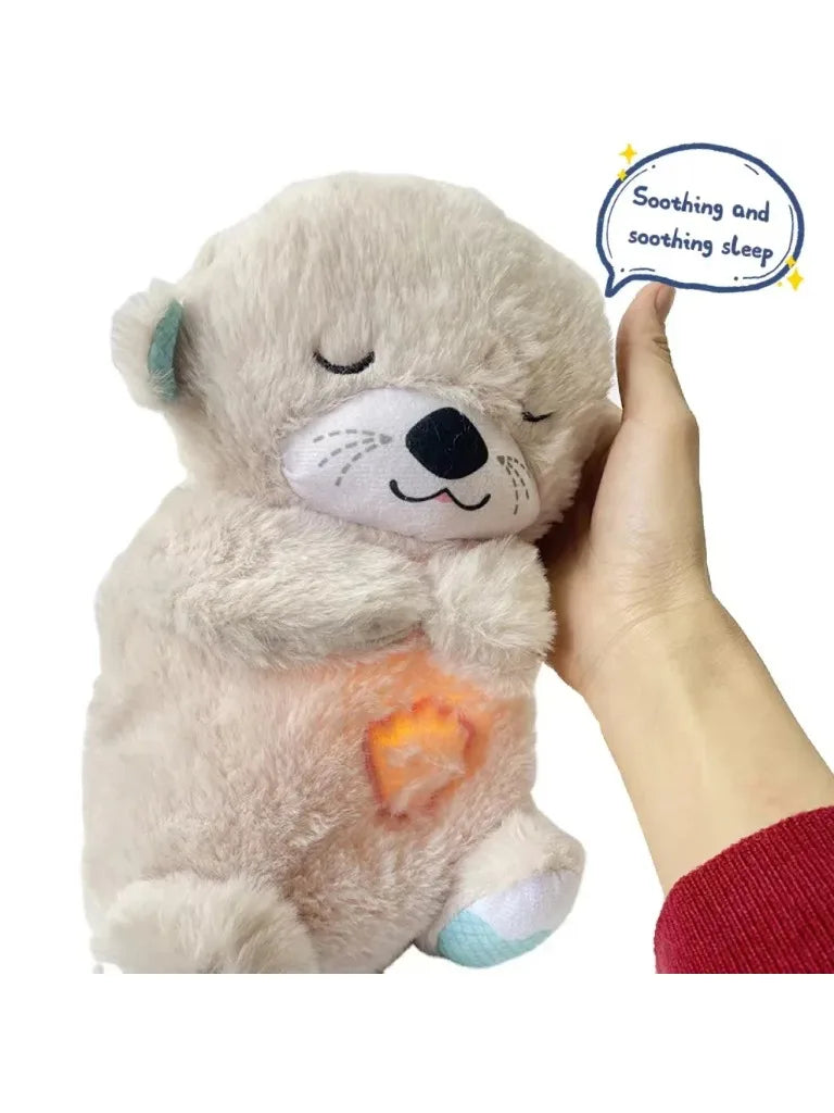 Baby Plush Breathing Bear Soothing Sleep Playmate Otter Toy