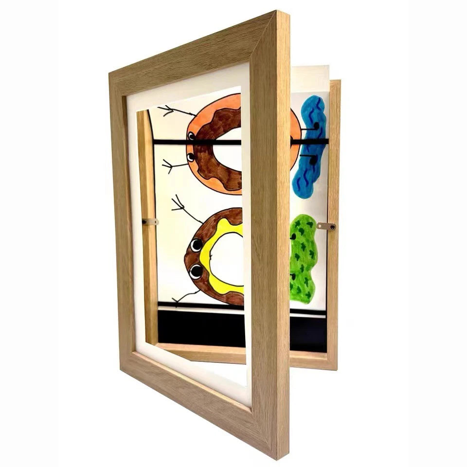 Children’s Art Magnetic Frame for Poster Photo Drawing Paintings Wood A4 21X30cm