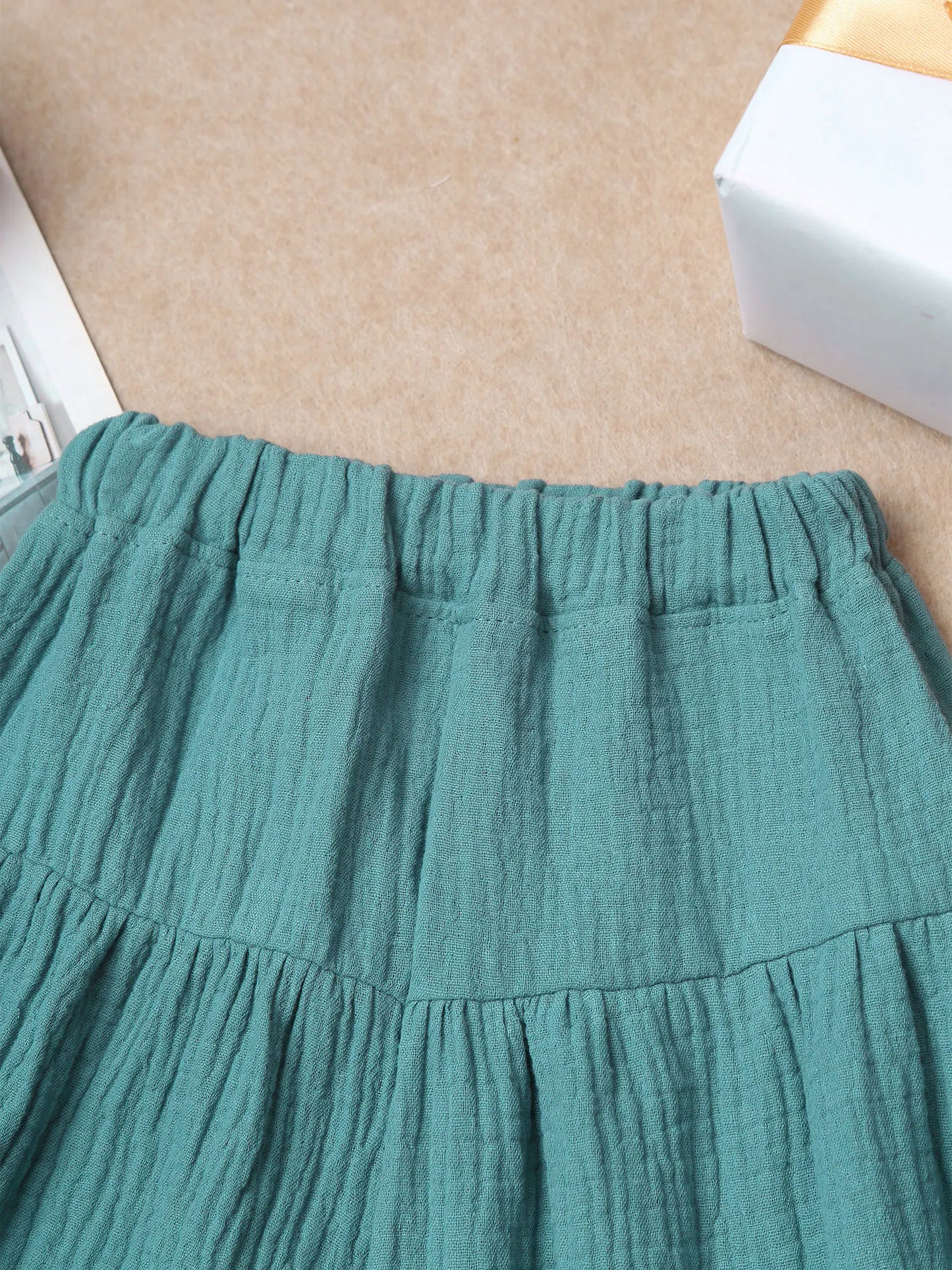 Girls Wide Leg Ruffled Trousers (Age 6M-8YRS)