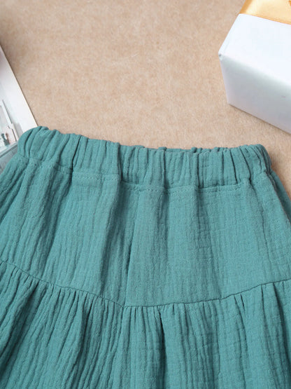 Girls Wide Leg Ruffled Trousers (Age 6M-8YRS)