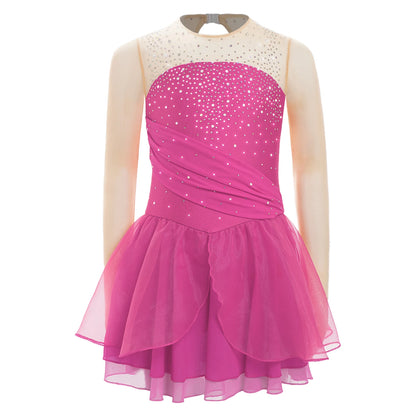 Girls Ballet Dance Rhinestone Long Sleeve Gymnastics Leotard (Age 6-16 YRS)