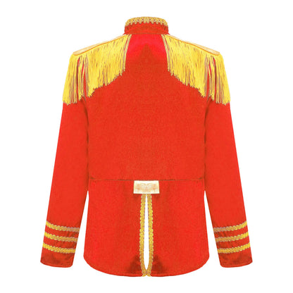 Girls 60s Retro Band Musician Costume Tassel Jacket (Age 6-16 YRS)