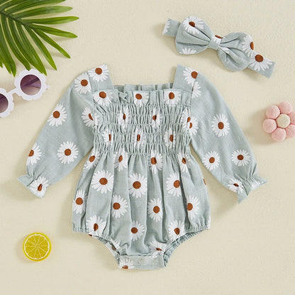 Baby Girls Daisy Romper (Age Newborn - 18M)