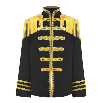 Girls 60s Retro Band Musician Costume Tassel Jacket (Age 6-16 YRS)