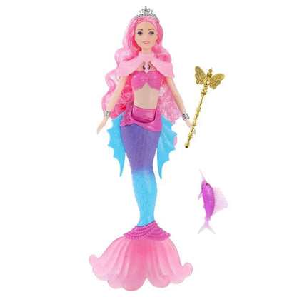 Mermaid Dolls – Music & Lighting Kids Toys | Colorful Hair (Pink, Blue, Red, Purple) | DIY Accessories Red