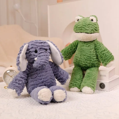 Plush Rabbit Hippo Elephant Frog Stuffed Toy - 35cm