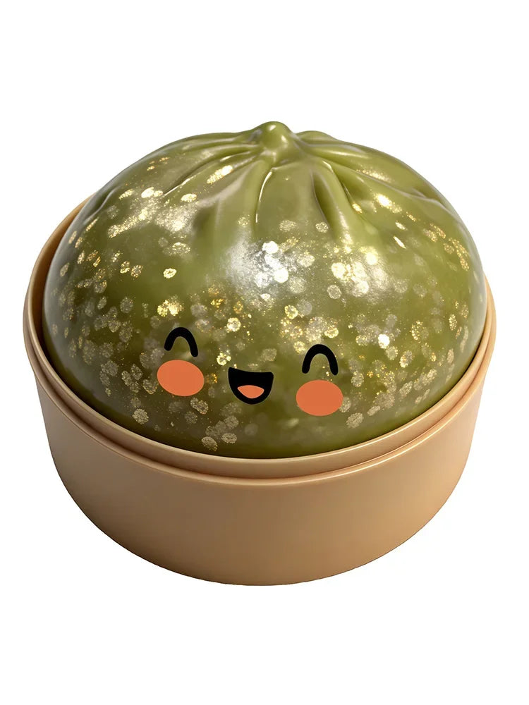 Ultra Rare Gold Glitter Dumpling Squishy – Sensory Stress Toy 7
