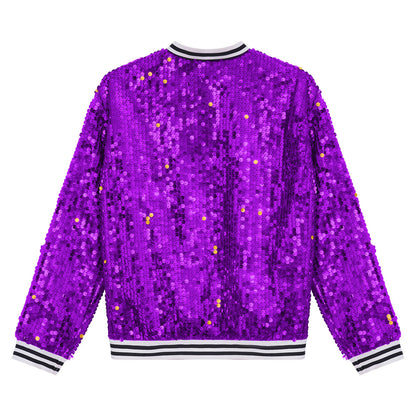 Girls Sequins Baseball Bomber Jackets (Age 6-16 YRS)