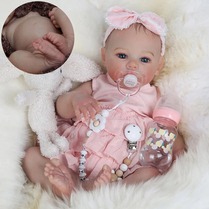 Realistic Reborn Baby Doll Soft Silicone Full Body - 48cm