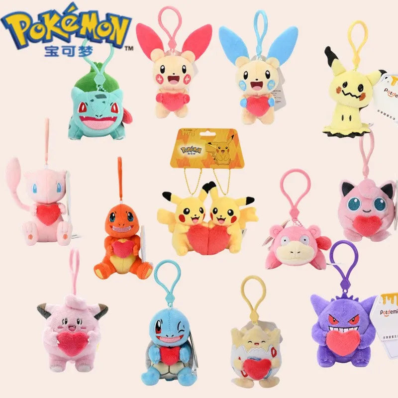 Cute Pokémon Plush Keychains Backpack Charms