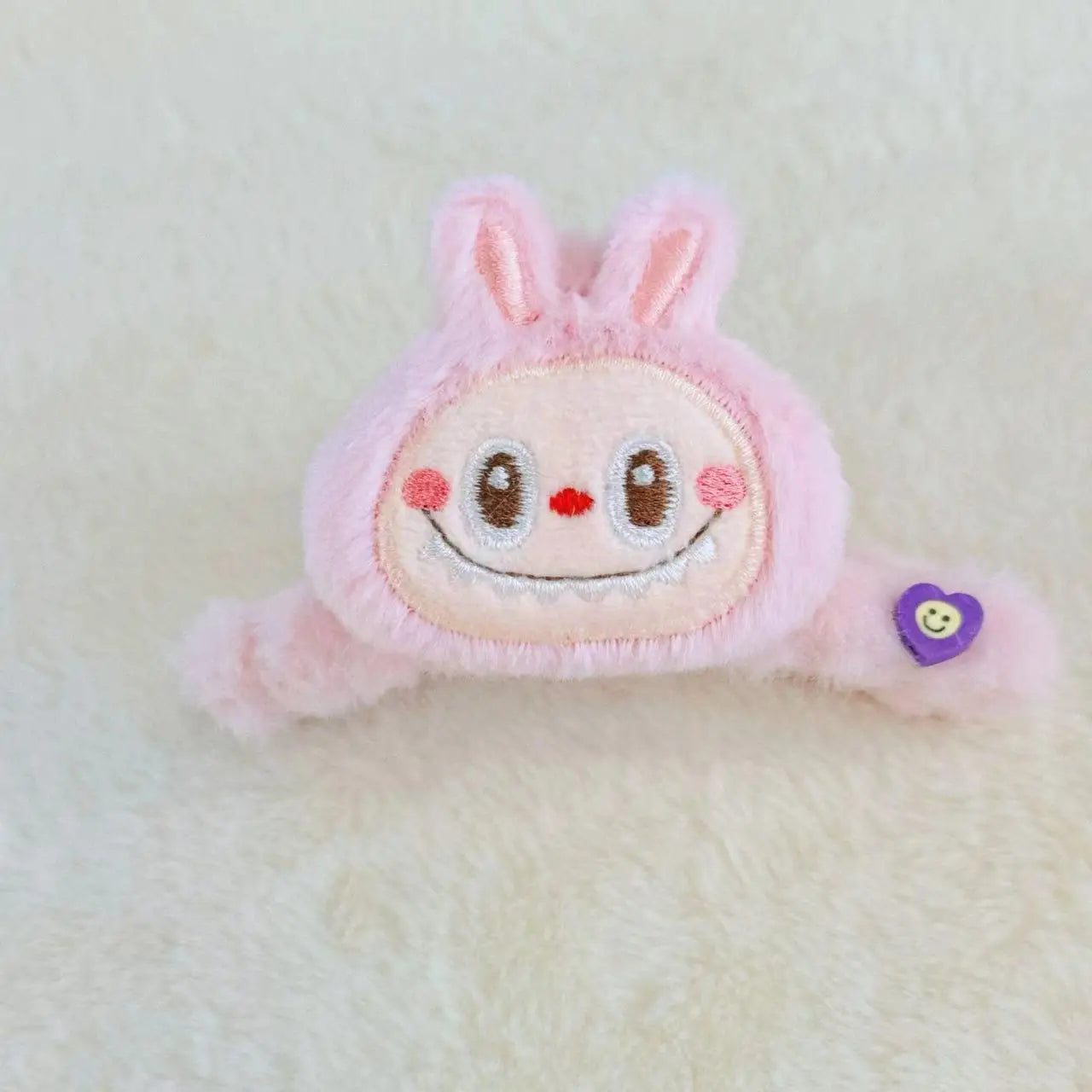 Labubu Double‑Sided Fabric Hair Clips | 3D Labubu Doll Barrettes