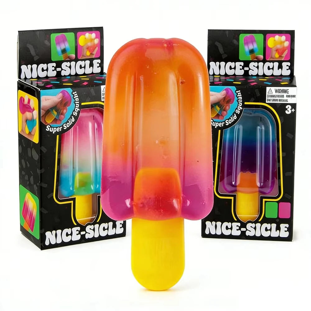 NeeDoh Nice‑Sicle – Super‑Solid Sensory Squishy Cube for Stress Relief & Focus