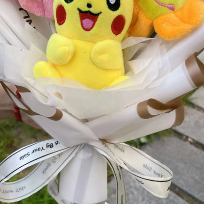 Plush Pokemon Pikachu Stuffed Toy Flower Gift Bouquet