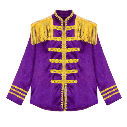 Girls 60s Retro Band Musician Costume Tassel Jacket (Age 6-16 YRS)